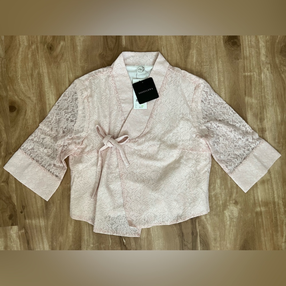 Pink Floral Modern Hanbok Jeogori Top